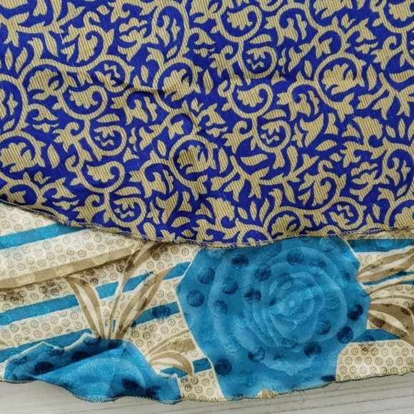 Darn Good Yarn Sari Silk Wrap Skirt Tea XL/Plus - Picture 9 of 16